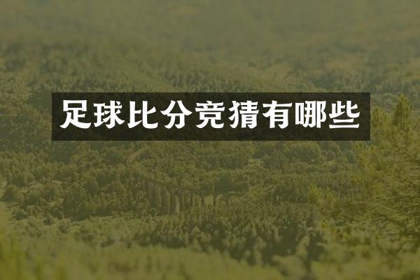 足球比分竞猜有哪些