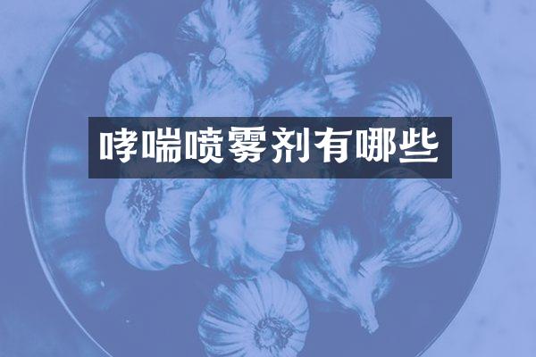 哮喘喷雾剂有哪些