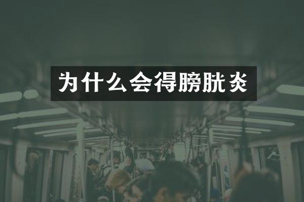 为什么会得膀胱炎