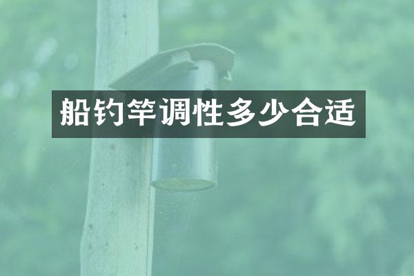 船钓竿调性多少合适