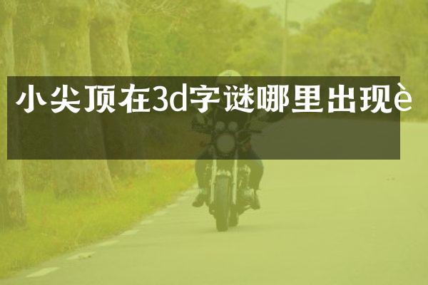 小尖顶在3d字谜哪里出现过