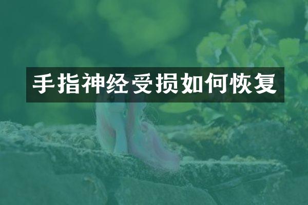 手指神经受损如何恢复