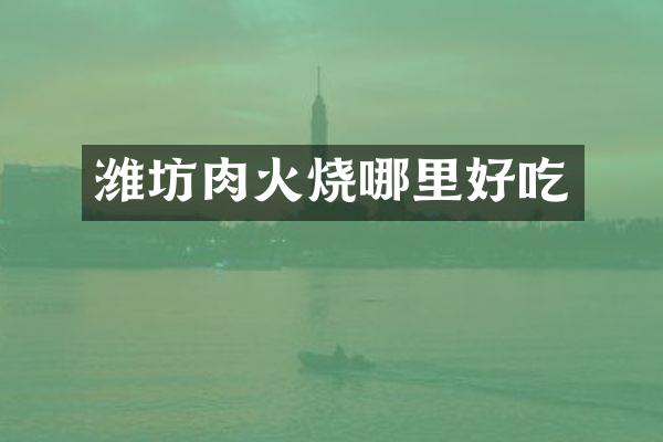 潍坊肉火烧哪里好吃