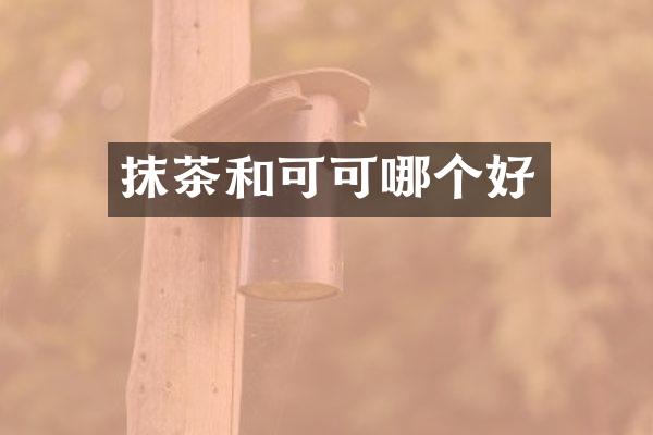 抹茶和可可哪个好