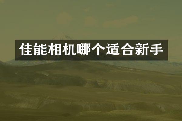 佳能相机哪个适合新手