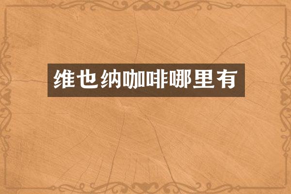 维也纳咖啡哪里有