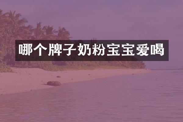 哪个牌子奶粉宝宝爱喝