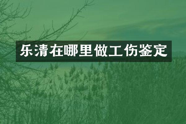 乐清在哪里做工伤鉴定