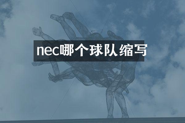 nec哪个球队缩写