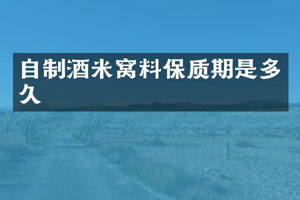 自制酒米窝料保质期是多久