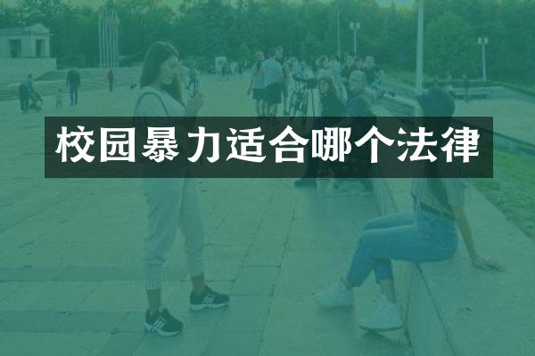 校园暴力适合哪个法律