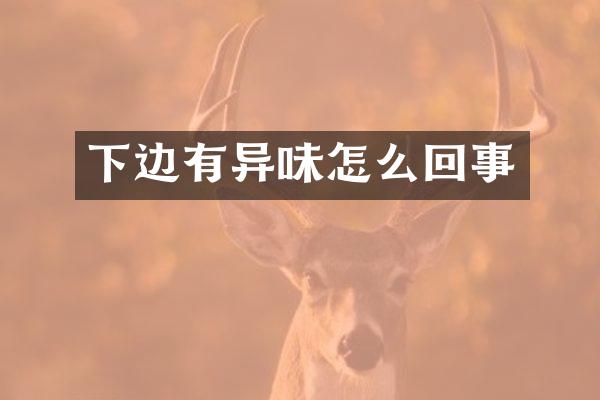 下边有异味怎么回事