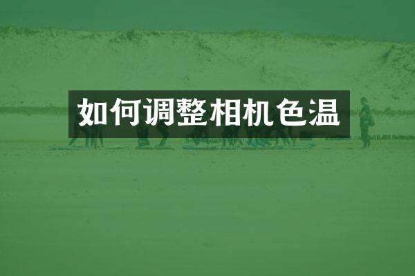如何调整相机色温