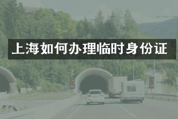 上海如何办理临时身份证