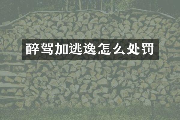 醉驾加逃逸怎么处罚