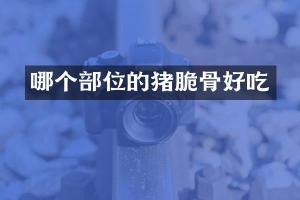 哪个部位的猪脆骨好吃