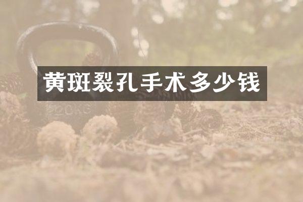 黄斑裂孔手术多少钱