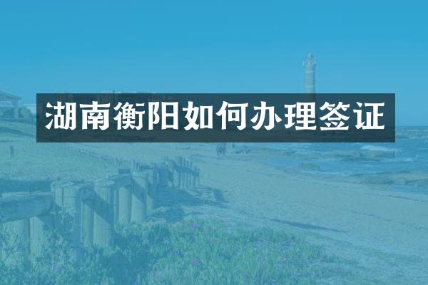 湖南衡阳如何办理签证