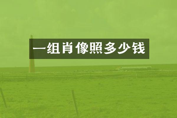 一组肖像照多少钱