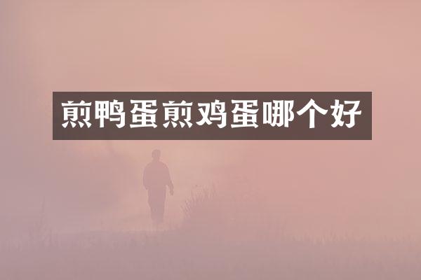 煎鸭蛋煎鸡蛋哪个好