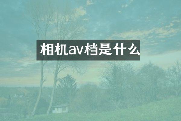 相机av档是什么
