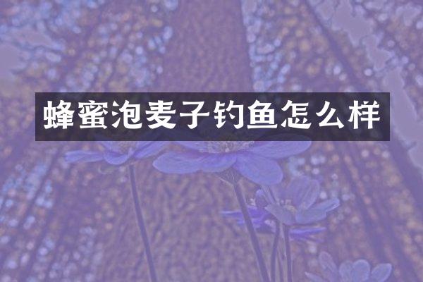 蜂蜜泡麦子钓鱼怎么样