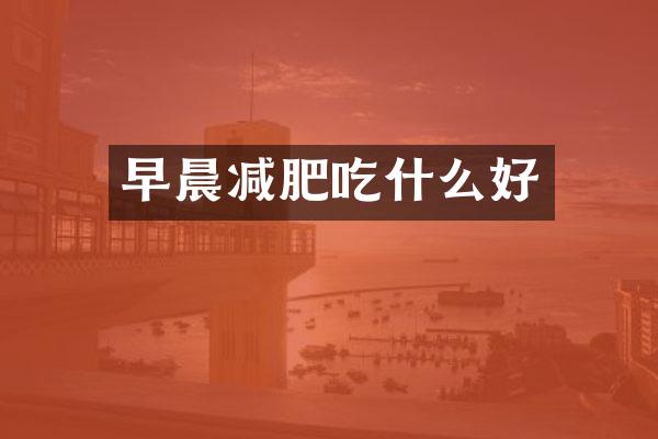 早晨减肥吃什么好