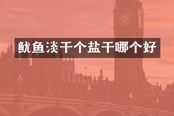 鱿鱼淡干个盐干哪个好