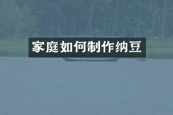 家庭如何制作纳豆