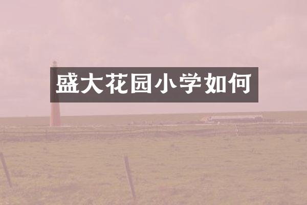 盛大花园小学如何