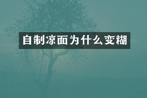 自制凉面为什么变糊