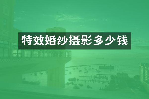 特效婚纱摄影多少钱