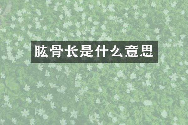 肱骨长是什么意思