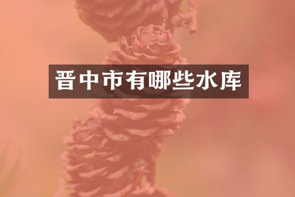 晋中市有哪些水库