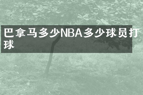 巴拿马多少NBA多少球员打球