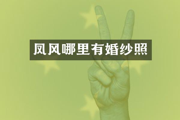 凤风哪里有婚纱照