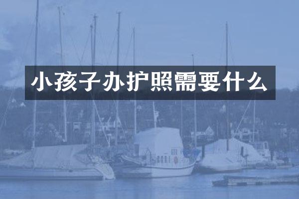 小孩子办护照需要什么