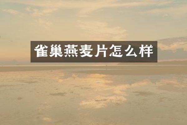 雀巢燕麦片怎么样