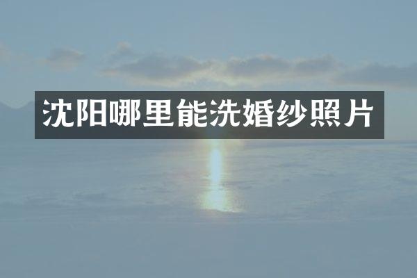 沈阳哪里能洗婚纱照片