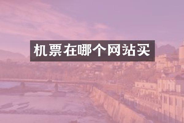 机票在哪个网站买