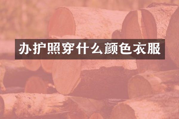 办护照穿什么颜色衣服