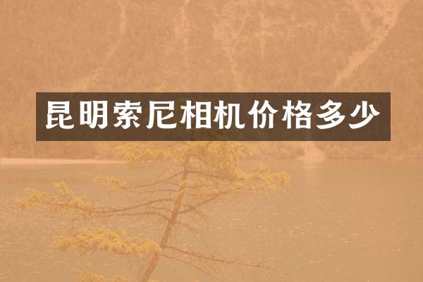 昆明索尼相机价格多少