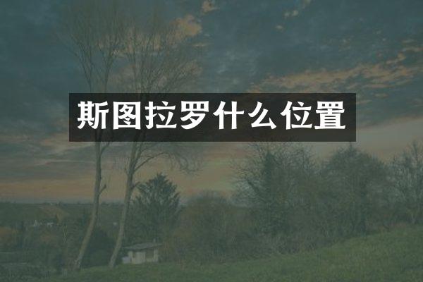 斯图拉罗什么位置