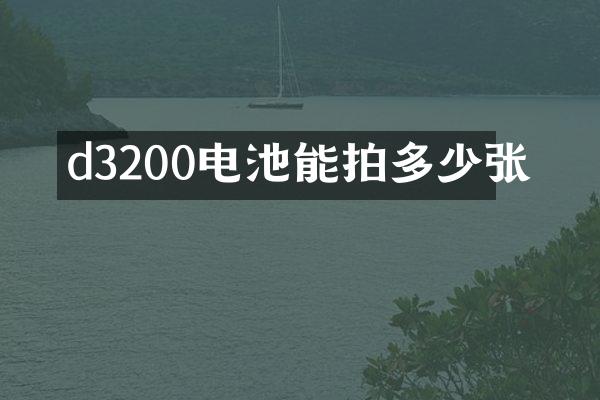 d3200电池能拍多少张