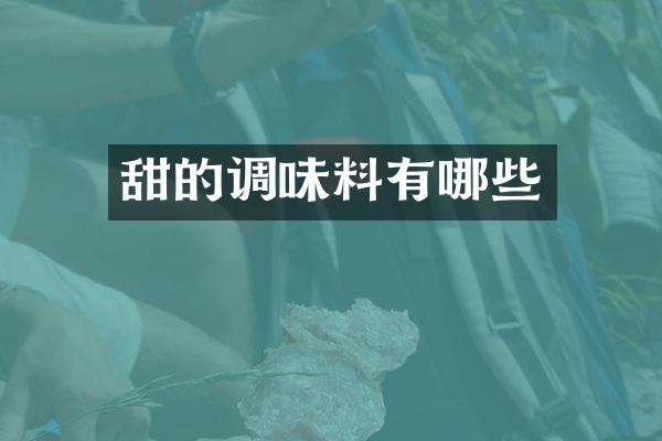 甜的调味料有哪些