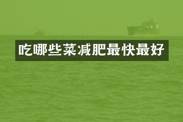 吃哪些菜减肥最快最好