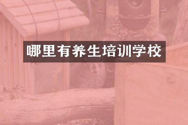 哪里有养生培训学校