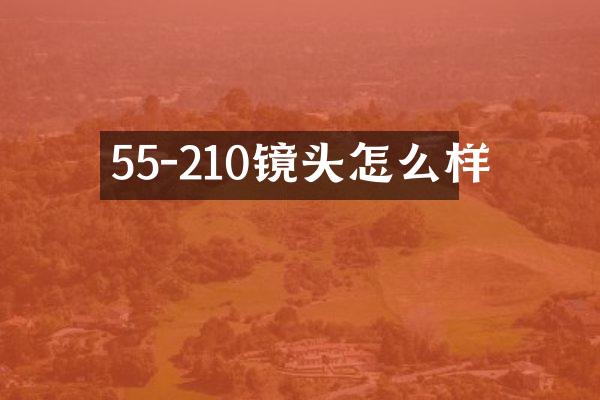 55-210镜头怎么样