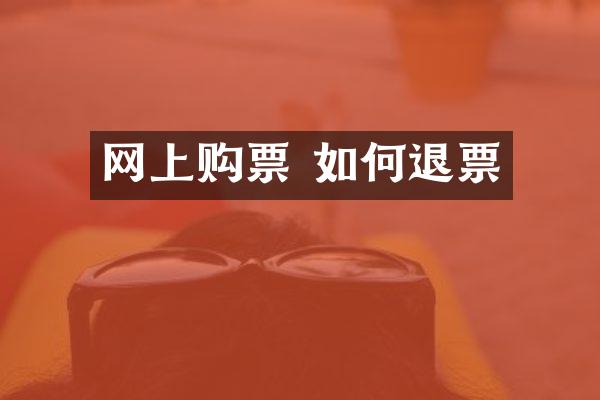 网上购票 如何退票