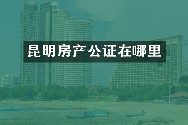 昆明房产公证在哪里